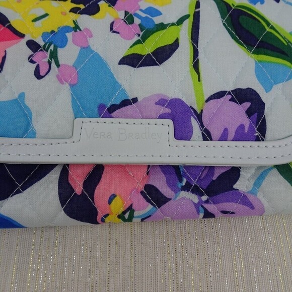 Vera Bradley Marian Floral Factory Style Trimmed Wristlet Bag Wallet Clutch New - Picture 4 of 11